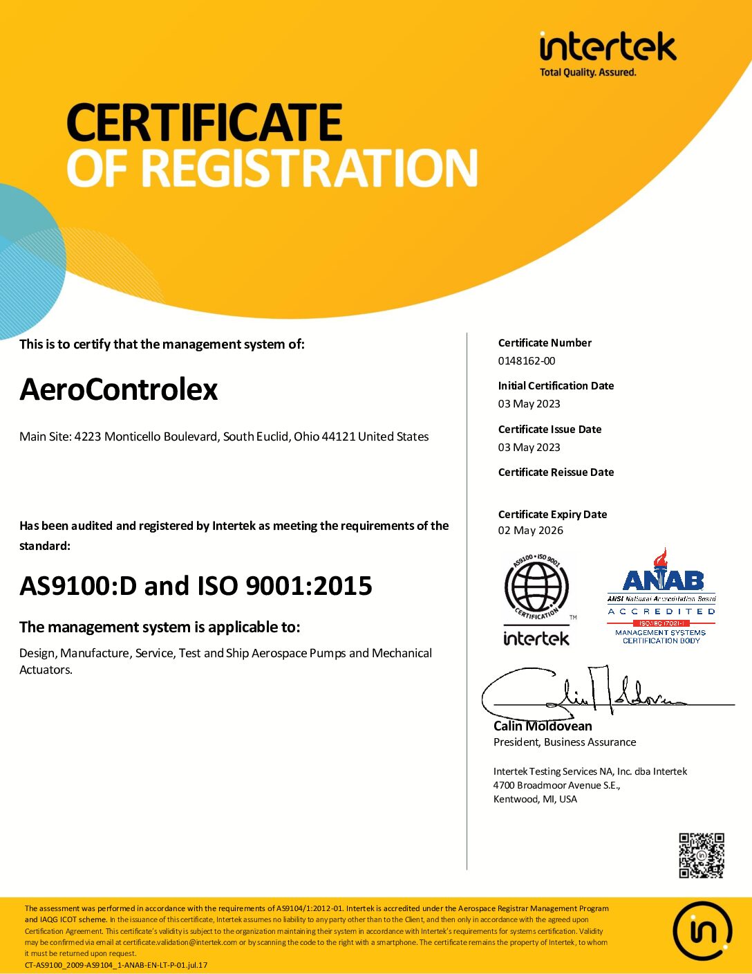 AS9100:D / ISO 9001:2015